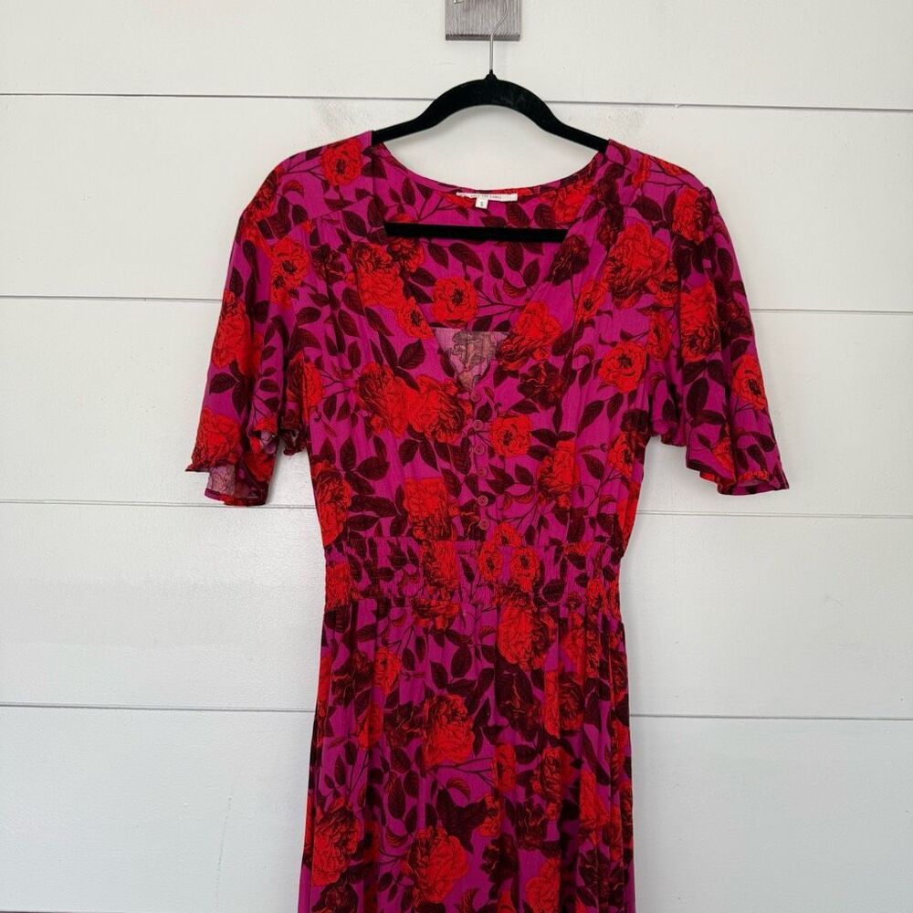 Anthropologie Abel The Label Women’s Small Red Multicolored Maxi Dress